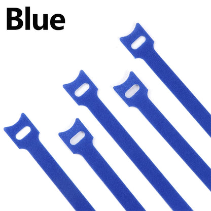100 Stück wiederverwendbare Schlaufenbinder, Kabelbinder, 150/200/250/300 mm, Mauskabelmanagement, kein Kleber, selbstklebende Bänder, Nylon-Kabel-Organizer