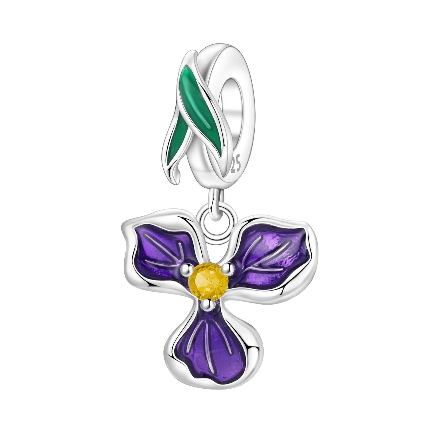 Heißer Verkauf, 925er-Sterlingsilber, Sterne und Mond, Perlen, Schmetterling und Engel, baumelnder Charm, passend für Armbänder, niedliche bunte Anhänger-Geschenke