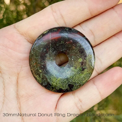 Natürliche Drachen-Blutstein-Steinperlen, Donut-Ring für Ohrringe, Halsketten, Armbänder, Schmuckherstellung, 1 Stück 30 mm/40 mm/50 mm