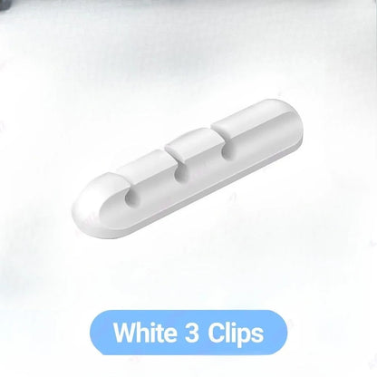 Großhandel Clips Kabelhalter für MouseHeadphone Kabel Organizer Kabel Organizer Silikon USB Kabel Wickler Desktop Tidy Management
