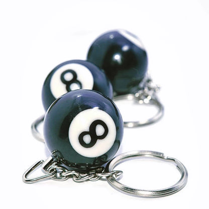 Mode Kreative Billard Pool Schlüsselbund Tisch Ball Schlüssel Ring Glück Schwarz Nr. 8 Schlüssel Kette 25mm Harz Ball Schmuck geschenk