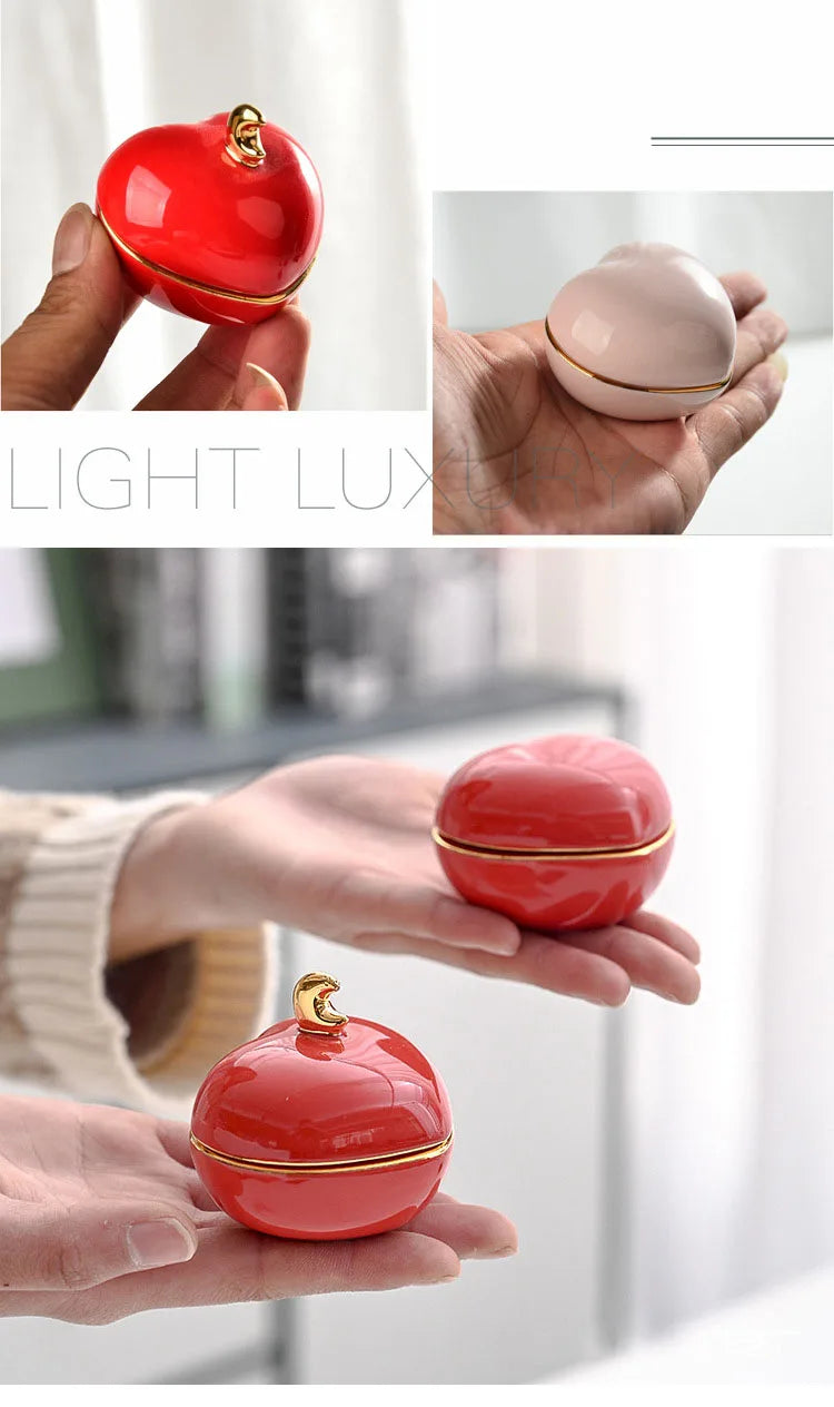 Love Pet Urn, Ceramic, Cat, Dog, Memorial Casket, Funeral Supplies, 13 ml Capacity, Red, Pink, Sealed, Multi-Purpose