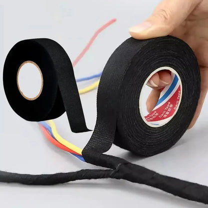 15 m Isolierband, hitzebeständiges, flammhemmendes Klebeband, Kfz-Stoff-Gewebeband, wasserdichter Kabel-Organizer, Klebebänder