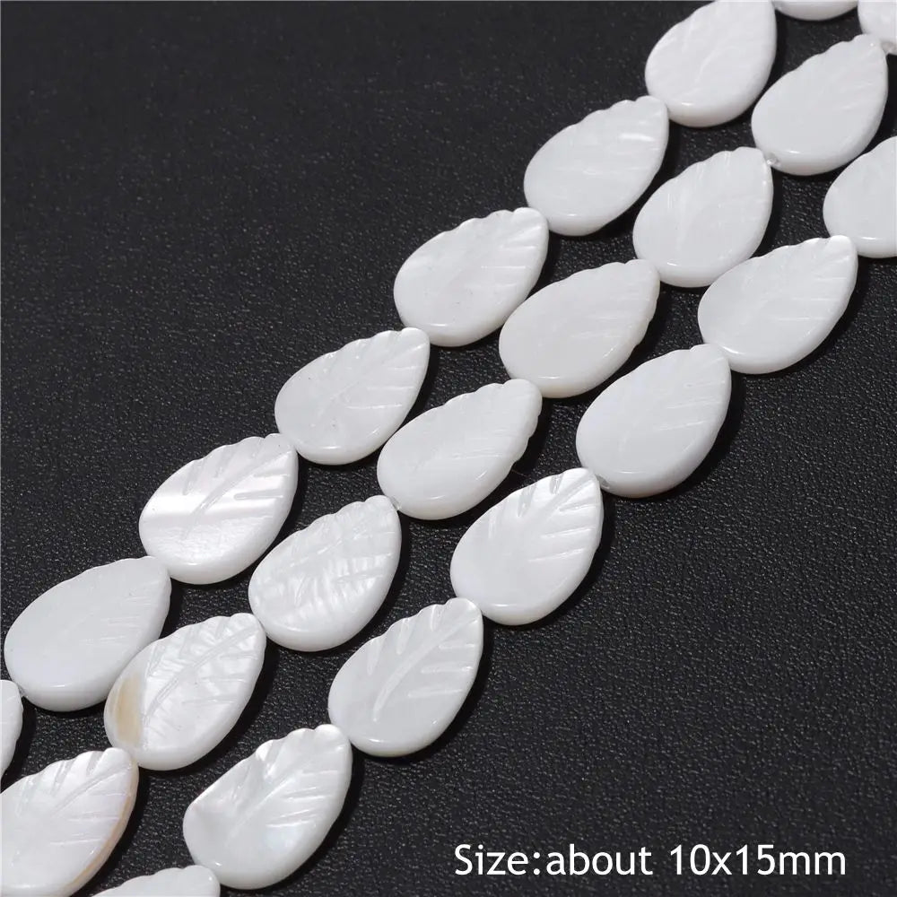 Natürliche weiße Perlmutt-Muschelperlen, Rondelle-Herz, ovale runde Süßwasser-Muschelperlen für die Schmuckherstellung, 38,1 cm pro Strang