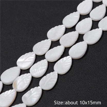 Natürliche weiße Perlmutt-Muschelperlen, Rondelle-Herz, ovale runde Süßwasser-Muschelperlen für die Schmuckherstellung, 38,1 cm pro Strang