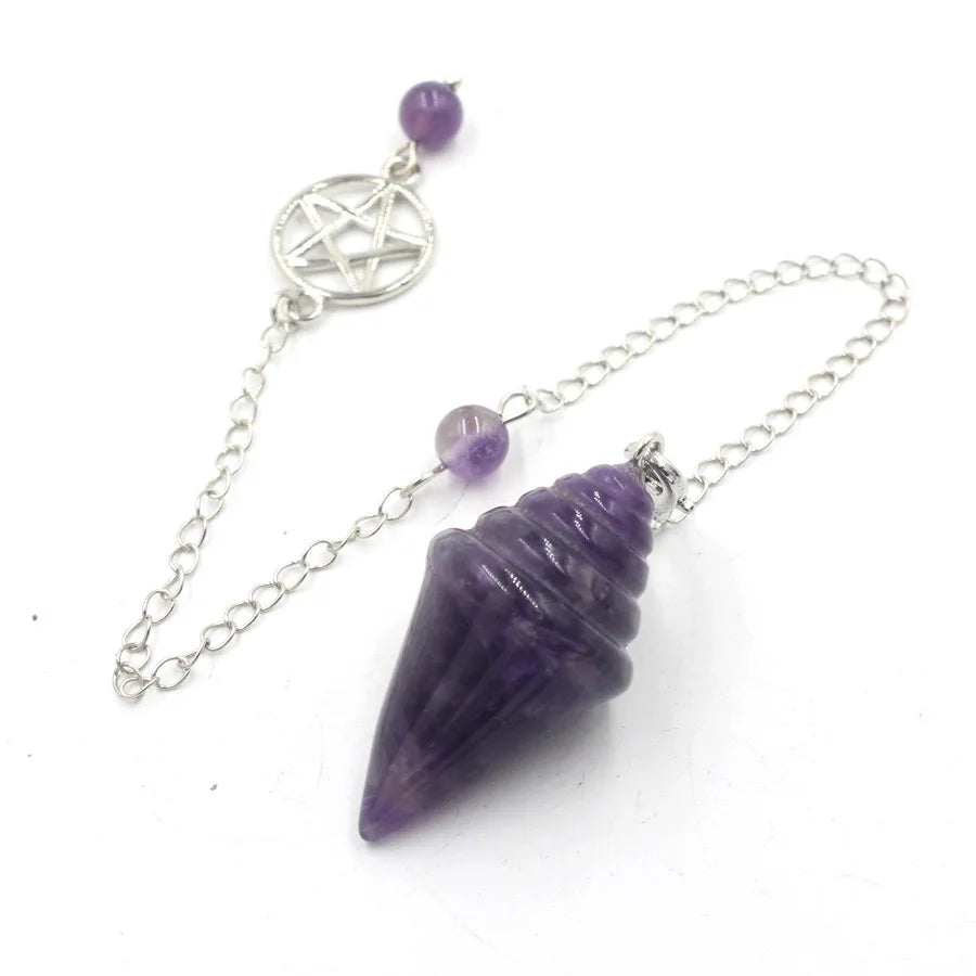 heilsteine Stupa Kristall Anhänger Pendel für Weissagung kegelform Nature del stein rosa Quarz Amethyst amethist rosenquarz obsidian tigerauge  edelsteine Fluorit Pendel edelstein  kristall anhänger amulett x238
