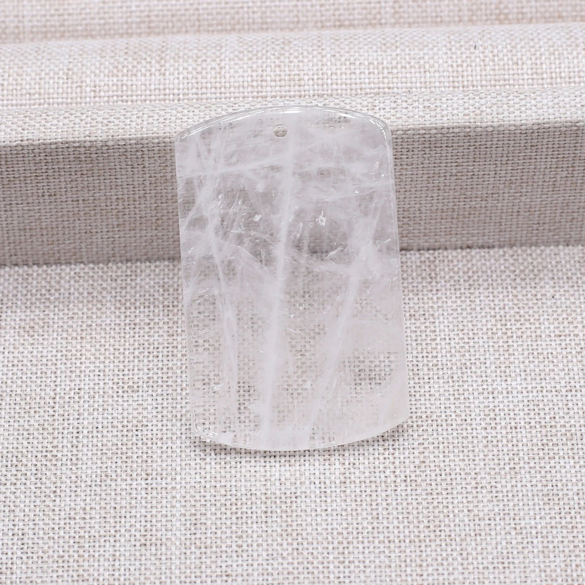 Charms Naturstein-Anhänger, rechteckig, natürlicher Rosenquarz-Kristall-Anhänger für die Herstellung von DIY-Schmuck-Halsketten, 25 x 40 mm