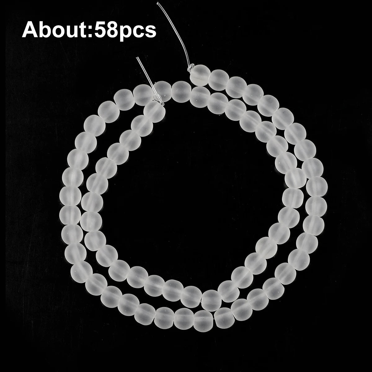 1 Strang weiße Milchglasperlen für die Schmuckherstellung, matte runde lose Perlen, DIY-Armband, Halskette, Bastelbedarf, 4/6/8/10/12 mm