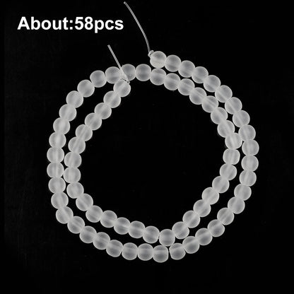 1 Strang weiße Milchglasperlen für die Schmuckherstellung, matte runde lose Perlen, DIY-Armband, Halskette, Bastelbedarf, 4/6/8/10/12 mm