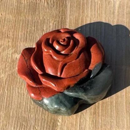 1 Stück Afrikanische Blutsteinrose |   Natürlicher Rohstein, getrommelter Stein im Bohemian-Stil, geeignet für Heimdekoration, Geschenke für Freunde