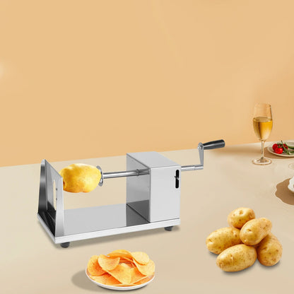 Tragbarer Spiralschneider für Kartoffeln und Gemüse, Kartoffelschneider mit 3 Edelstahlklingen, Einzelne Form