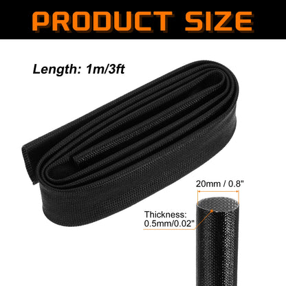 1/3 Meter geflochtene Kabelhülse, 12–25 mm ID, 200 °C, hitzebeständig, 1500 V, Glasfaser-Drahtisolierung, Kabelschutz, Organizer-Management