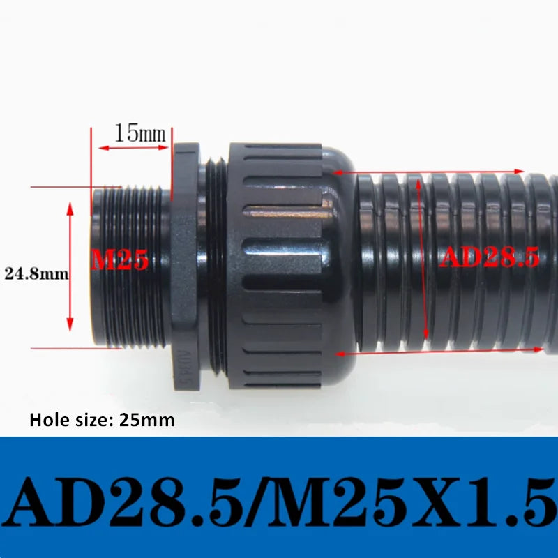 Wasserdichte Wellrohrverbindung M12AD10M14AD13M20AD15.8M22. Befestigungskopf für Dichtungsschloss