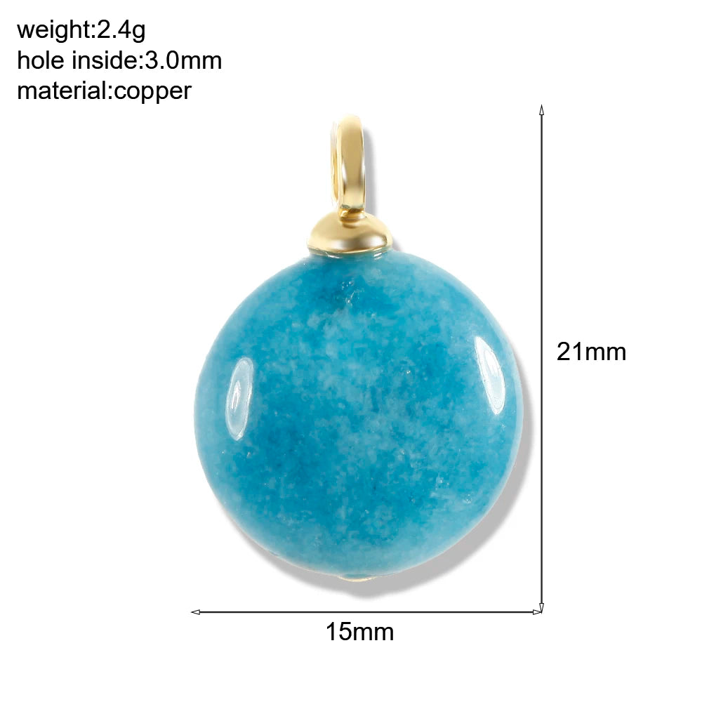Bohemian Naturstein Perle Charms Für Schmuck Machen Liefert Blau Grün Stein Zirkon Dijes Diy Ohrringe Armband Halskette