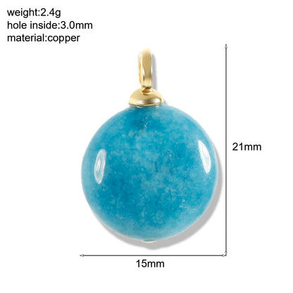 Bohemian Naturstein Perle Charms Für Schmuck Machen Liefert Blau Grün Stein Zirkon Dijes Diy Ohrringe Armband Halskette