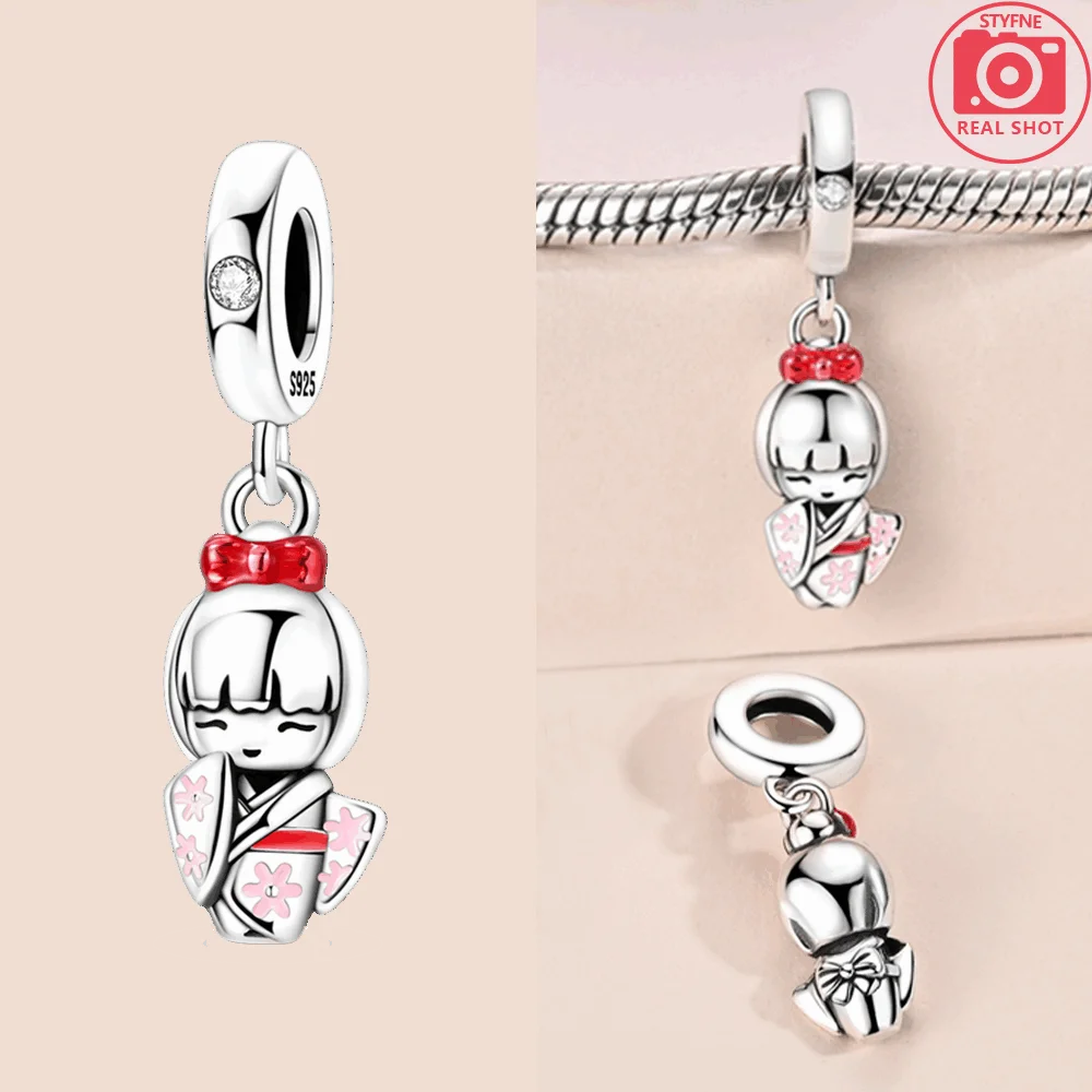 Sterling Silber 925, Fantasie, buntes Herz, Charm-Planeten-Anhänger, Perlen, passend für Original-Armband, Perle für Frauen, edler Schmuck, Geschenk