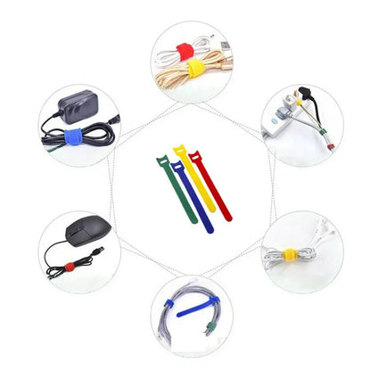 10/200 Stück abnehmbare Kabelbinder, farbige Kunststoffe, wiederverwendbare Kabelbinder, Nylon-Schlaufenwickel, Reißverschluss, Typ Kabelbinder, Drahtverband