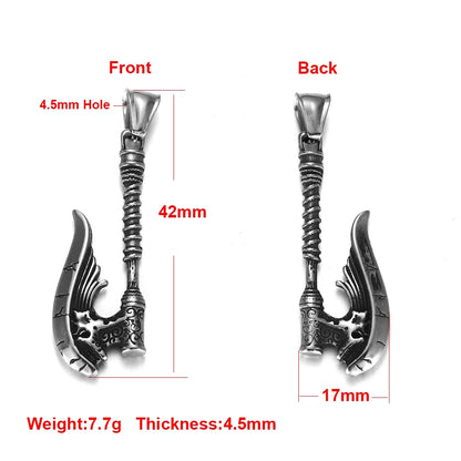 Edelstahl Viking Nordischer Anhänger für Halskette DIY Zubehör Schmuckherstellung Erkenntnisse Männer Charm Supplies Punk Axt