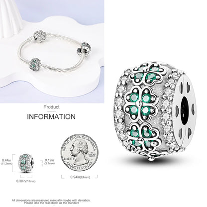 Katze Schmetterling Gänseblümchen CZ Pave Clip Charms Positionierung Schnalle 925 Sterling Silber Silikon Spacer Perlen passen Original Racelet DIY