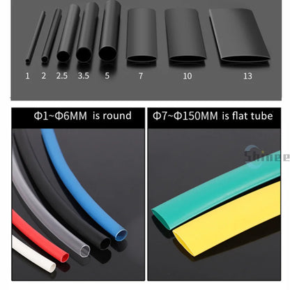 1/5/10/25M 2:1 Schwarz 1 2 3 5 6 8 10mm Durchmesser Schrumpfschlauch Schrumpfschlauch Rohr Sleeving Wrap Draht Verkaufen DIY Stecker Reparatur
