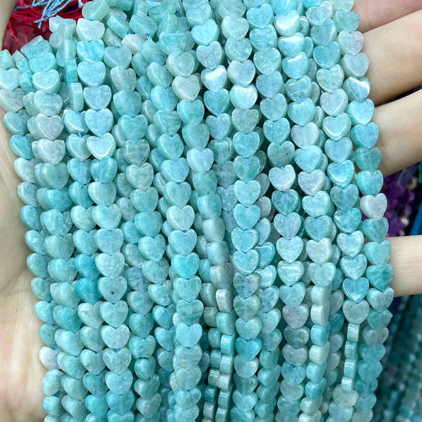 6MM Natürliche Herz Form Rubin Rot Chalcedon Lose Spacer Perlen Für Schmuck Machen DIY Armband Ohrringe Halskette Zubehör 7,5