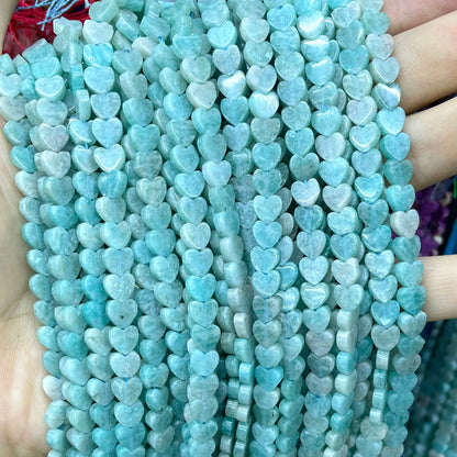 6MM Natürliche Herz Form Rubin Rot Chalcedon Lose Spacer Perlen Für Schmuck Machen DIY Armband Ohrringe Halskette Zubehör 7,5