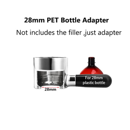 Bierglas-Flaschenfüller-Adapter, entschäumender Bierhahn-Adapter für 28-mm-PET-Flasche, 38-mm-PET-Flasche, Einreichung von Swing-Top-Flaschen
