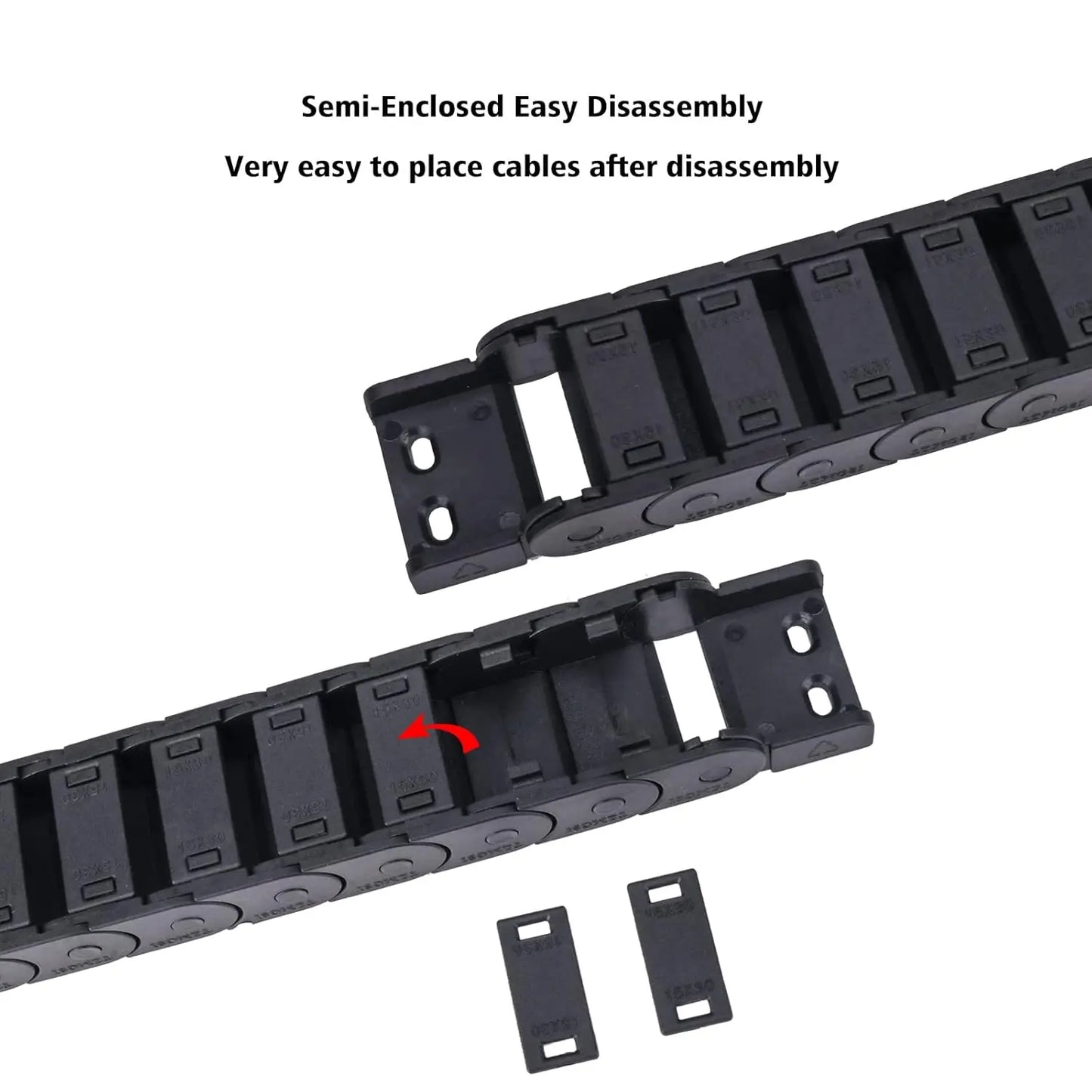 Kabel Drag Kette R55 R38 Halbgeschlossene Kabel Kette Draht Träger Für CNC 3D Drucker Laser Schneiden Maschine CNC Router