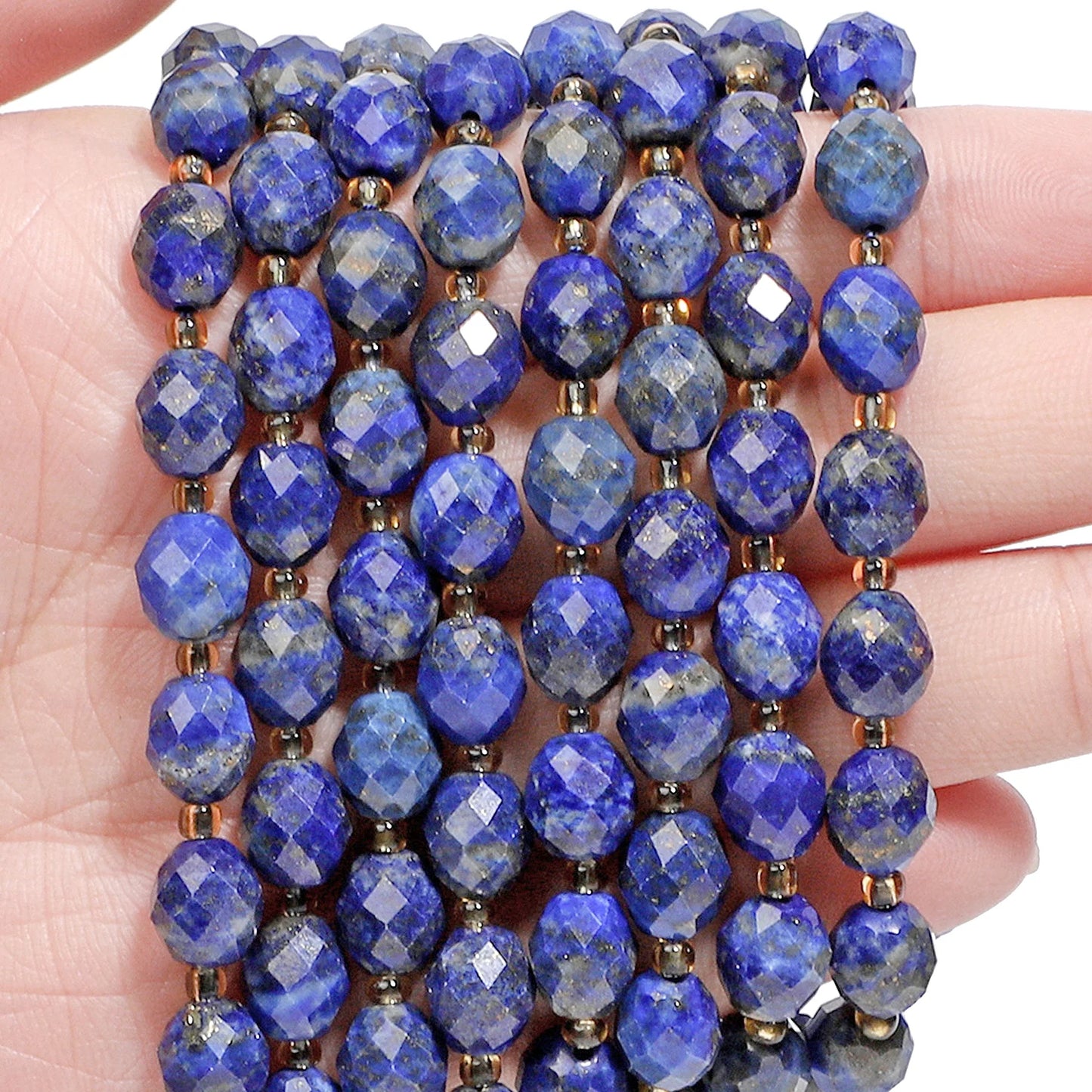 AAA Facettierte natürliche farbige Fluorit-Quarzperlen, 8 x 7 mm, ovale Form, Perlen für Schmuckherstellung, DIY-Perlenzubehör