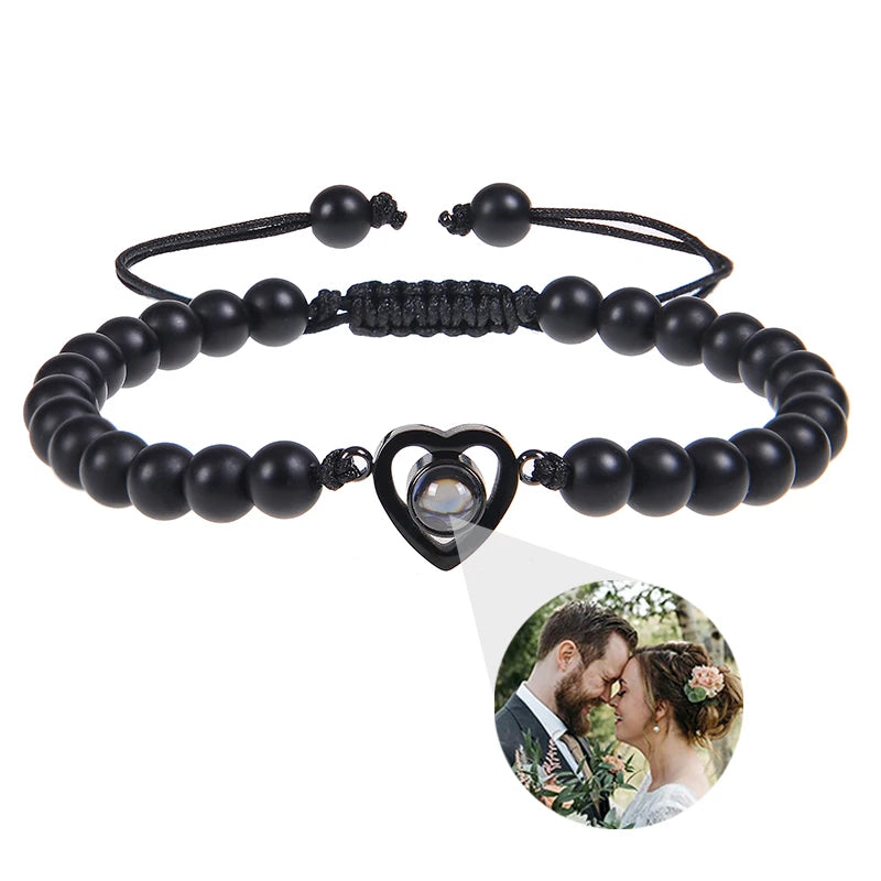 Custom bracelet with picture inside, personalized projection bracelets with photos, picture bracelet, personalized memorial gifts
