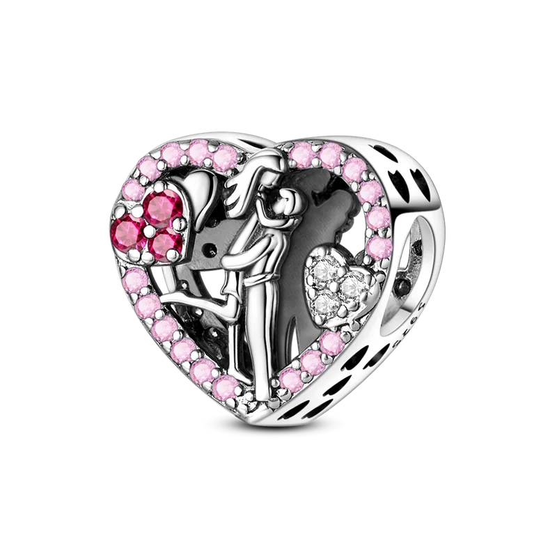 Charms aus 925er-Sterlingsilber, Baum des Lebens, Perlen, Kürbiskopf, Liebesherz, baumelnd, passend für Original-Armbänder, Halsketten, DIY-Modeschmuck