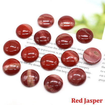5 teile/los Natürliche Stein Cabochon Spacer 6 8 10 12 14 16 18 20 25mm Runde Cabochons Cameo für DIY Schmuck Zubehör