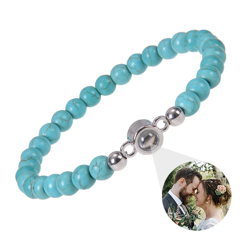 Custom bracelet with picture inside, personalized projection bracelets with photos, picture bracelet, personalized memorial gifts