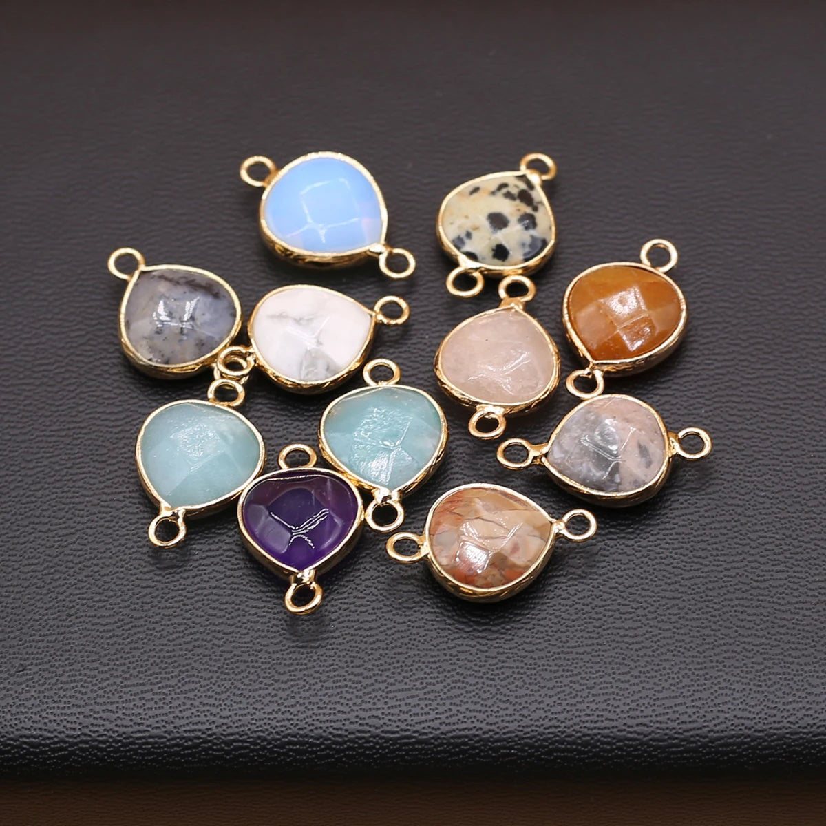 5 teile/los Natürliche Achate Anhänger Abschnitt Mix Bunte Stein Anhänger Charms für Frauen Männer, Die DIY Schmuck Halskette Zubehör