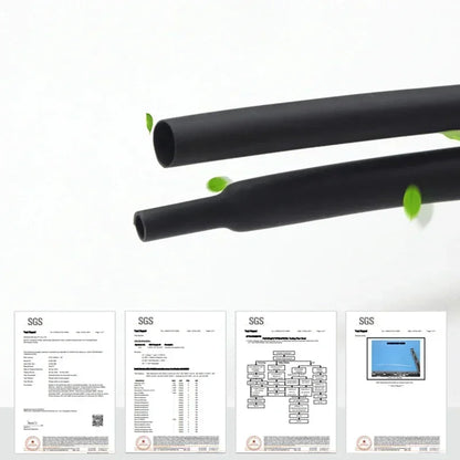 1/2/3/5 m 2:1 Schrumpfschlauch Wrap Schwarz Durchmesser 0,6 ~ 210 mm Isolierter Polyolefin-Thermoschlauch DIY Drahtreparatur Kabelschutz