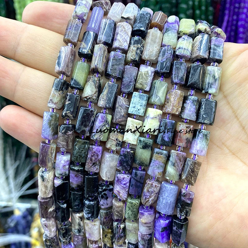 8x12mm Naturstein Grüner Malachit Unregelmäßiger Zylinder Lose Distanzperlen für Schmuckherstellung Diy Armband Charms Zubehör