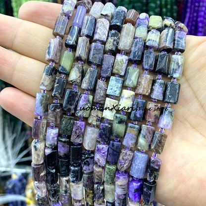 8x12mm Naturstein Grüner Malachit Unregelmäßiger Zylinder Lose Distanzperlen für Schmuckherstellung Diy Armband Charms Zubehör