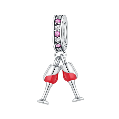 Neue Original 925 Sterling Silber Perlen Charme Schnaps Wein Serie Verschluss Anhänger Fit Original Armband Für Frauen DIY Schmuck Geschenk