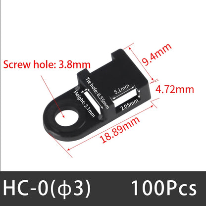 50/100pcs Kabelbinder halterungen Sitz fester Sitz Draht wallens attel Typ Kunststoff halter weiß schwarz stm HC-2 HC-4 Datenleitung wickler