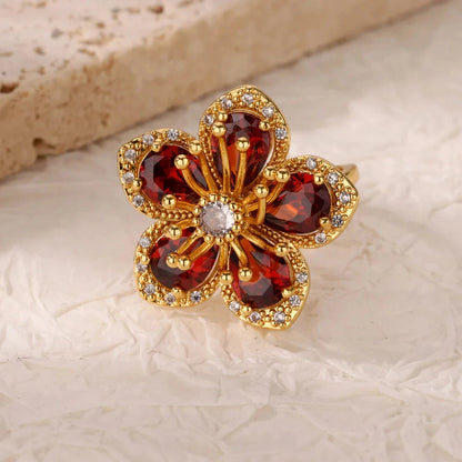 Luxus Edelstahl Ringe Vergoldet Bunte Stein Zirkon Kristall Herz Ring Für Frauen Hochzeit Boho Schmuck Weihnachtsgeschenk
