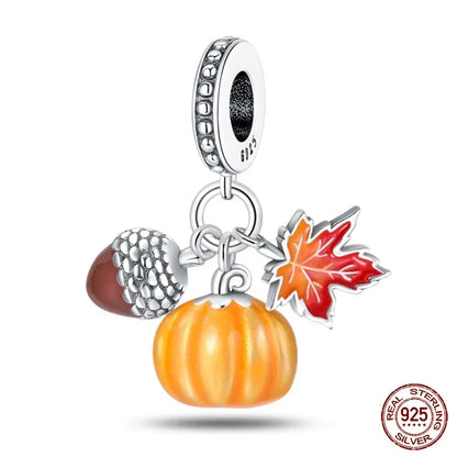 Charms-Perlen aus 925er-Sterlingsilber, modisches Biene- und Honigglas, Sonnenblume, Herbstserie, passend für Original-Armbänder, DIY-Schmuckherstellung