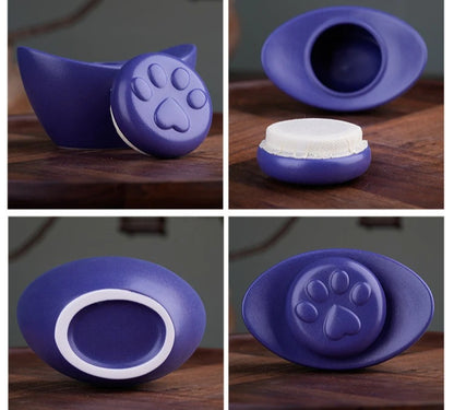 Ceramic Pet Urns with Paw Print Ashes, Funeral Storage, Animal Burial Urn, Cremation Keepsake, Puppy Ashes, Box, Caused Cat Souvenir