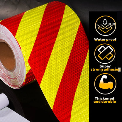 Reflektierendes Klebeband, Twill, grün-rote Streifen, wasserdichter Sicherheitsreflektorenaufkleber für Auto