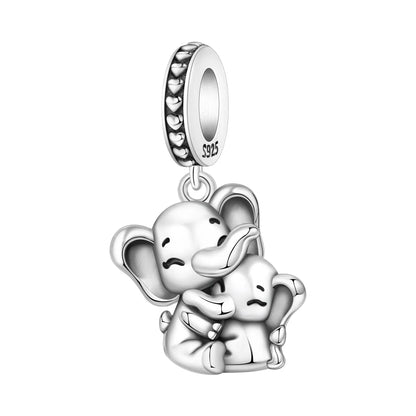 Exquisiter 925 Sterling Silber Panda Chamäleon Waschbär, Koi Welpen Tier-Anhänger Passend für DIY Armband Halskette Premium Party Geschenke