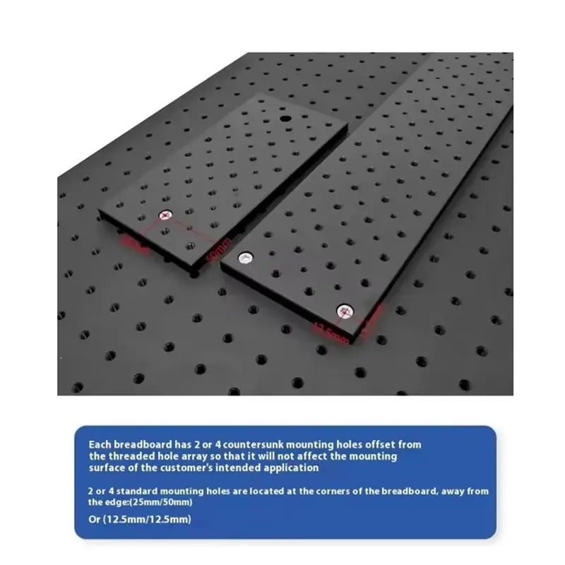 【ELEKTRONIK-ZUBEHÖR】Optische Flachplatte M4M6 Gewindete Protoboard-Plattform Experimentelle Vibrationsisolations-Arbeitsplattform Wabenstruktur B