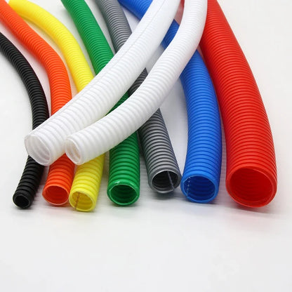 1/5/10M PP-isoliertes Wellrohr, ID7,5 mm ~ 34,5 mm, offenes Gewinde, schützende Drahtabdeckung, Wickelkabelmantel, flexibler geteilter Webstuhl