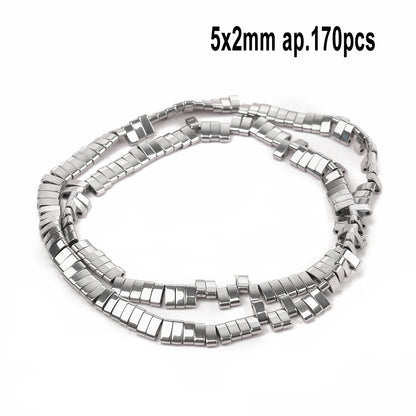 Großhandel AAA Rhodium Hämatit Perlen Charms Herz Stern Rohr Facettierte Runde Unregelmäßige Geometrische Form Perlen Für Schmuck Machen