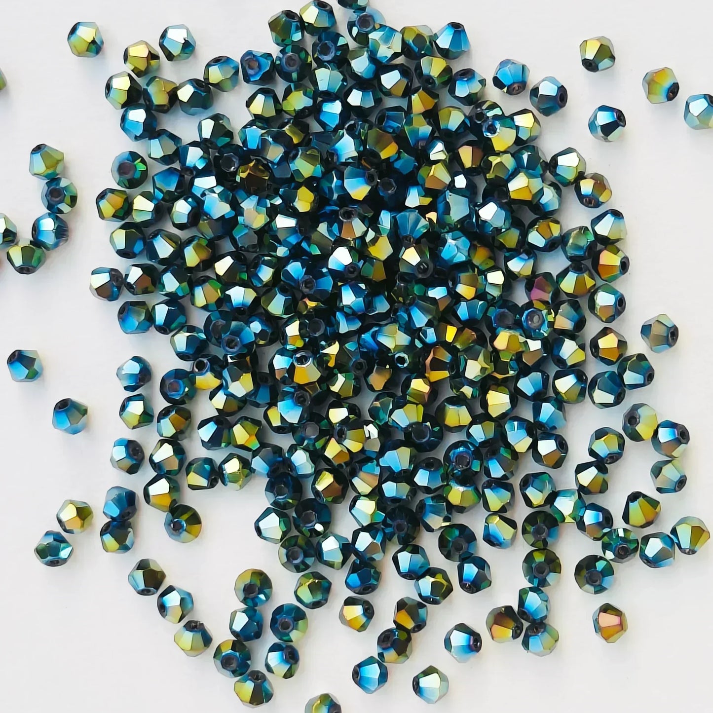 100pcs 4mm glänzende facettierte österreich Kristall perlen Bicone Perlen lose Spacer Perlen für Schmuck machen DIY Armband Halskette Anhänger