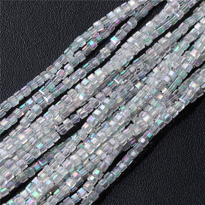 Heiße Natürliche Facettierte Stein Perle 2-3mm Kleine Quadratische Quarz Granat Glas Cube Lose Perlen Für Schmuck Machen hand Zubehör