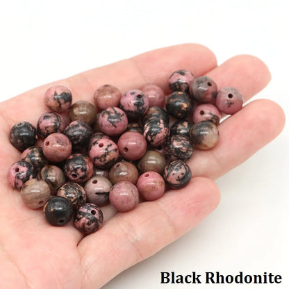 Naturstein, vulkanische Lave, runde Perlen, 4, 6, 8, 10 mm, lose Edelsteinperlen für Schmuckherstellung, DIY-Charms, Armband, Halskette, Ohrringe